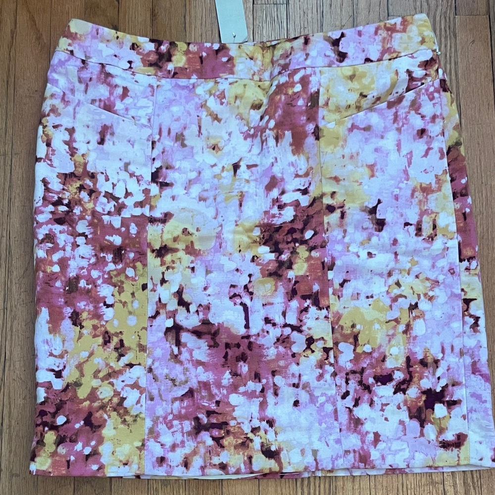 Ann Taylor LOFT Multicolor Abstract Pencil Skirt 8p